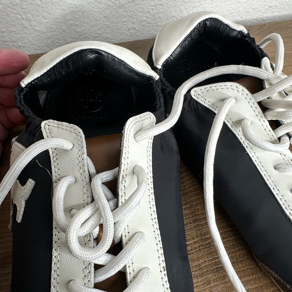 Tory Burch woman’s Sneakers in Black, White, and Brown - Picture 7 of 16